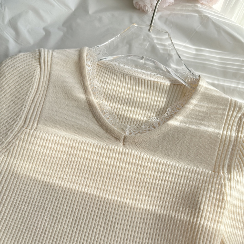 Pinched waist A-line dress knitted stereoscopic sweater dress