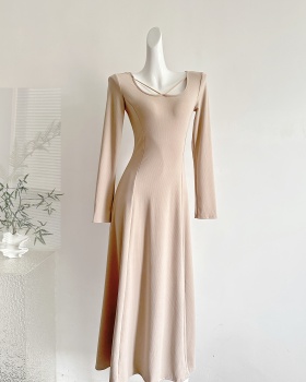 Bottoming inside the ride long sleeve dress for women