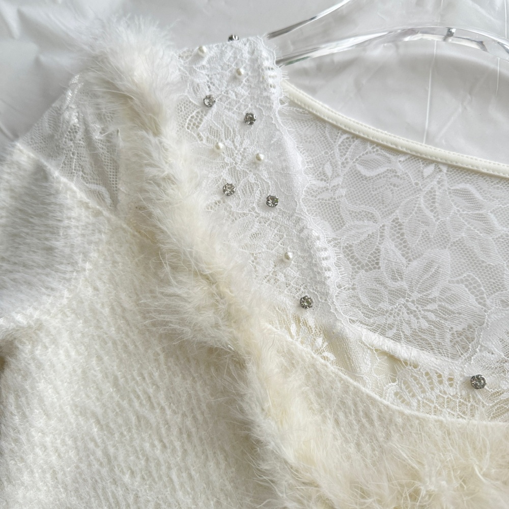 France style tender spring fur collar dress