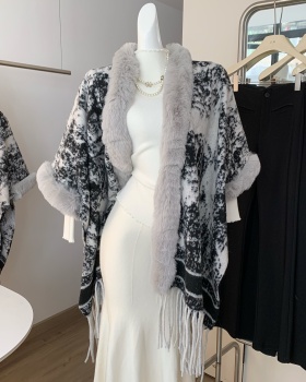 Thermal wool shawl cashmere all-match cloak for women