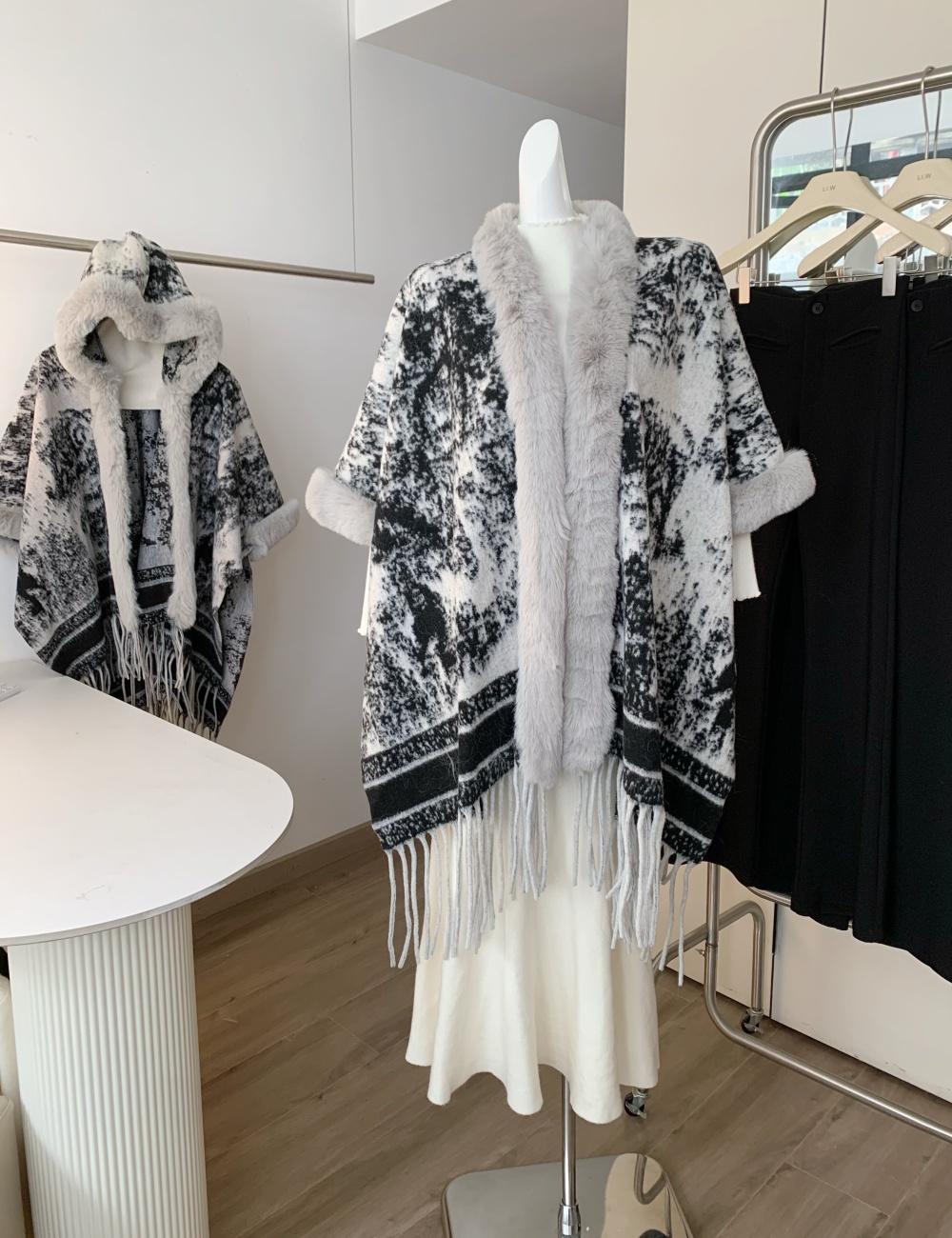 Thermal wool shawl cashmere all-match cloak for women