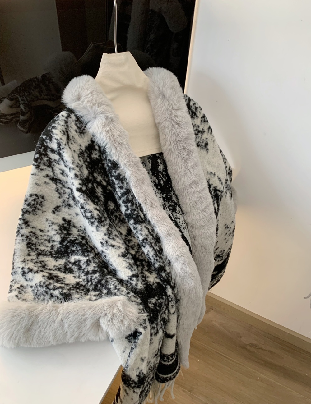 Thermal wool shawl cashmere all-match cloak for women