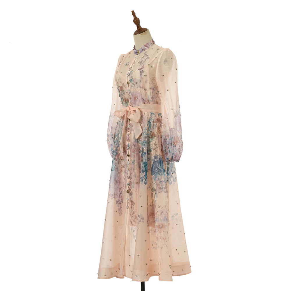 Long big skirt diamond dress