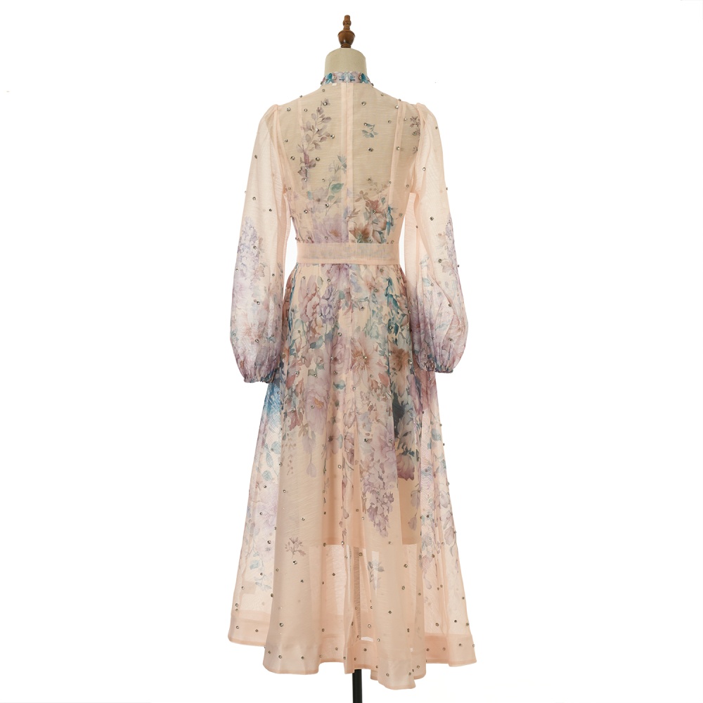 Long big skirt diamond dress