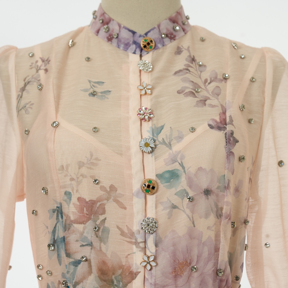 Long big skirt diamond dress