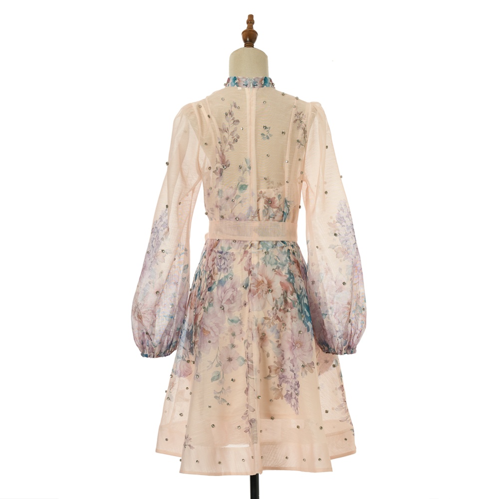 Diamond big skirt short dress