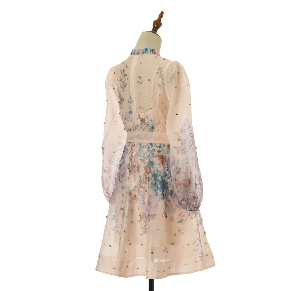 Diamond big skirt short dress