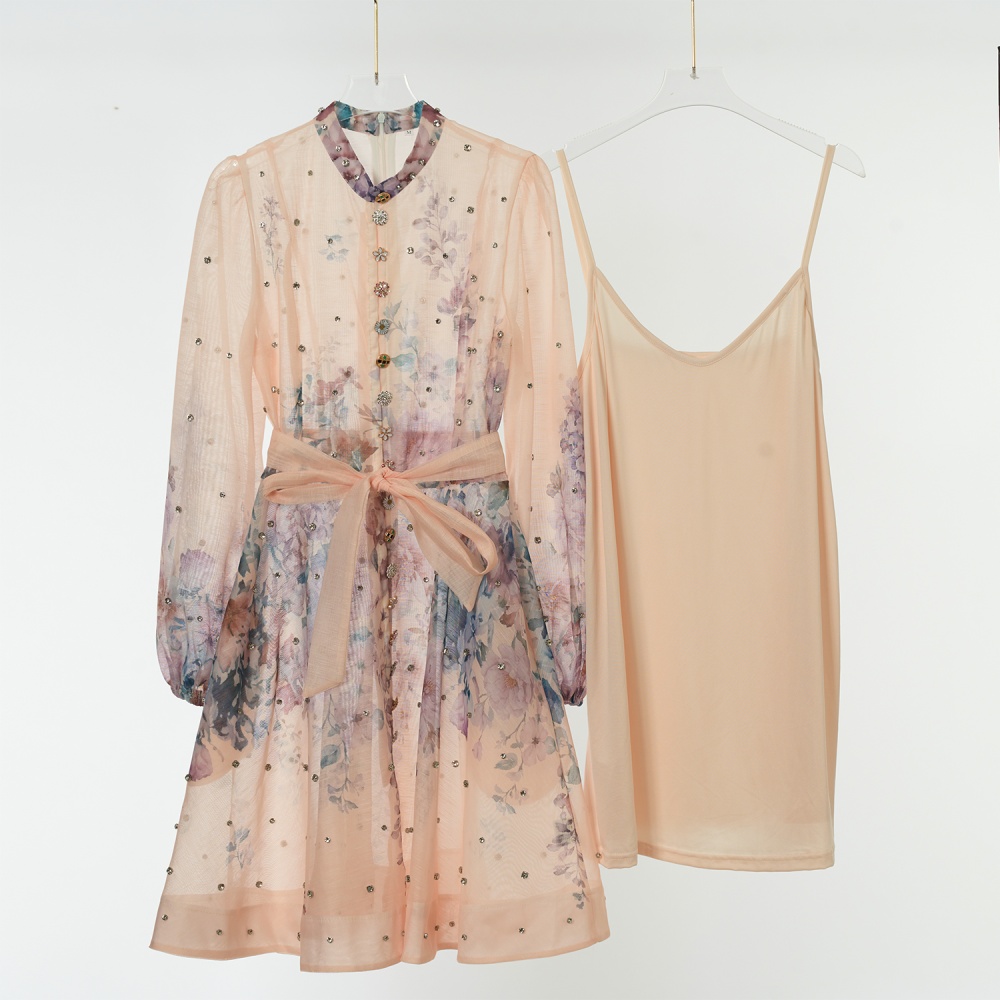 Diamond big skirt short dress