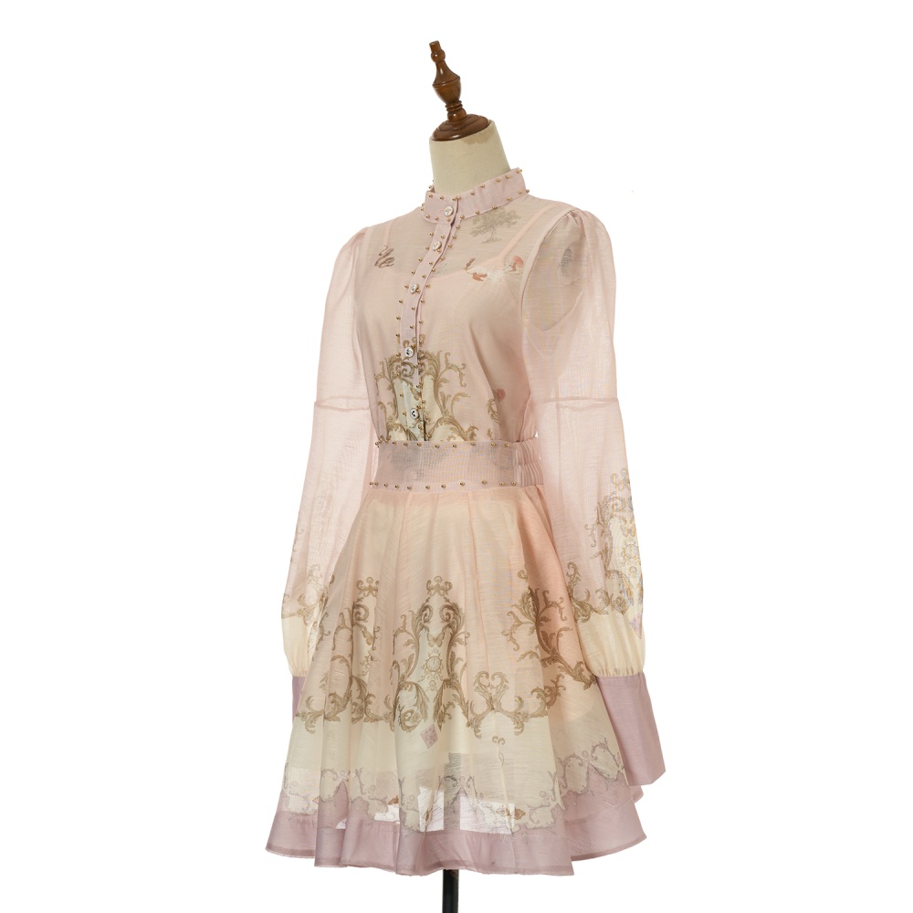 Temperament short skirt elegant short skirt 3pcs set