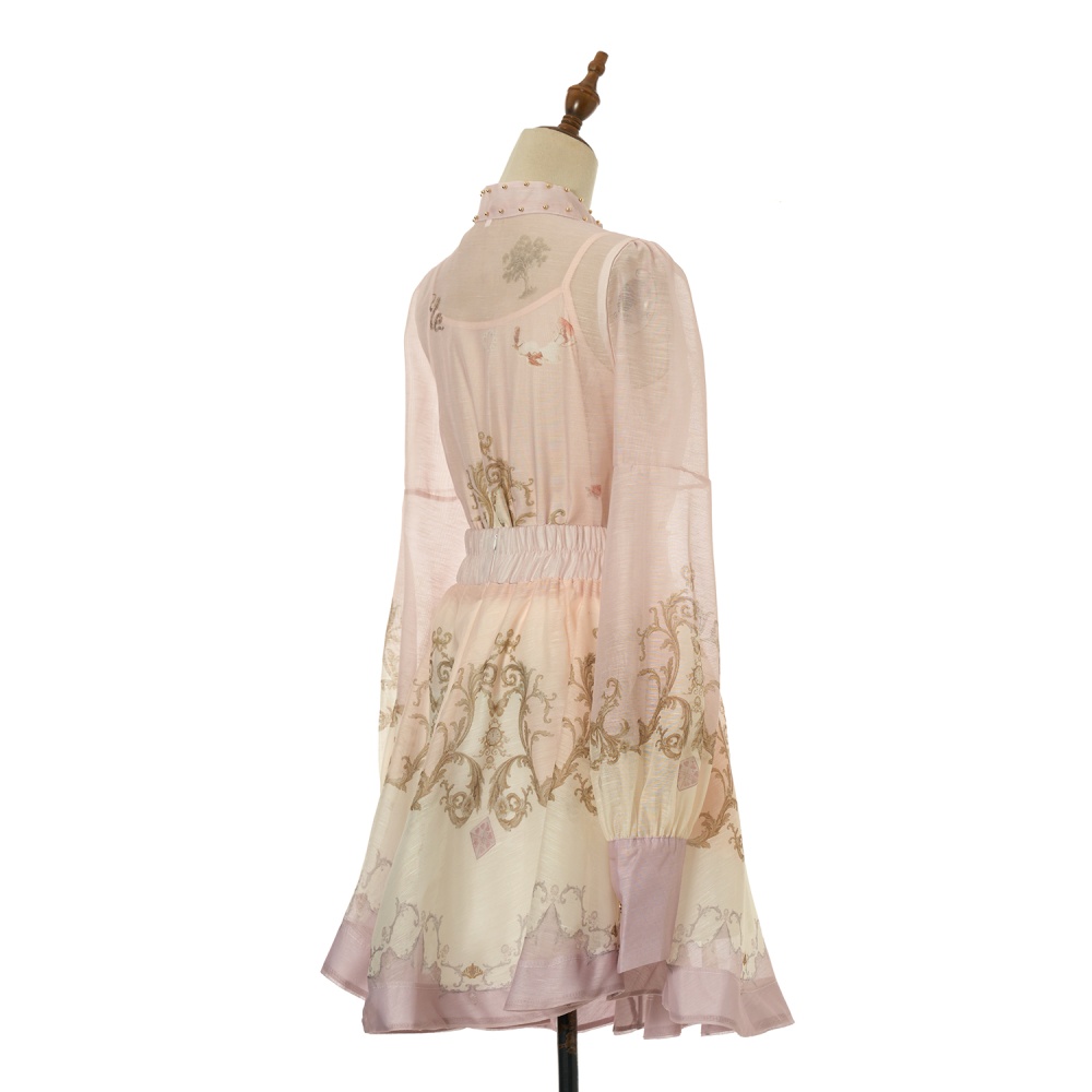 Temperament short skirt elegant short skirt 3pcs set