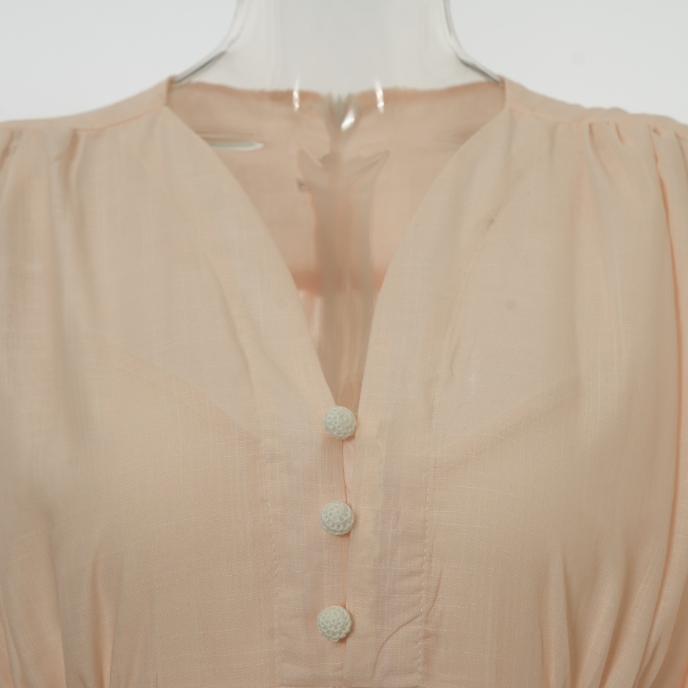 Flowers pattern elegant style vacation cotton dress