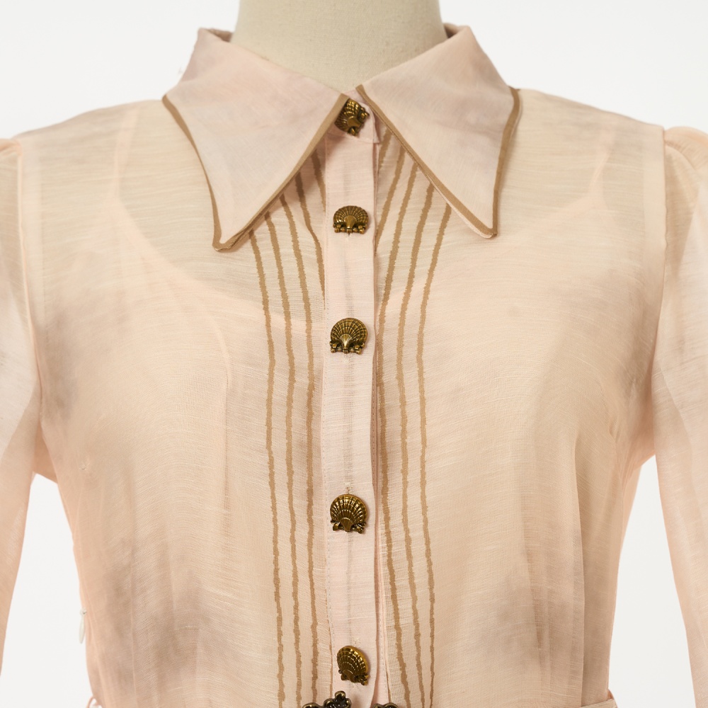 Long silk linen vacation big skirt dress