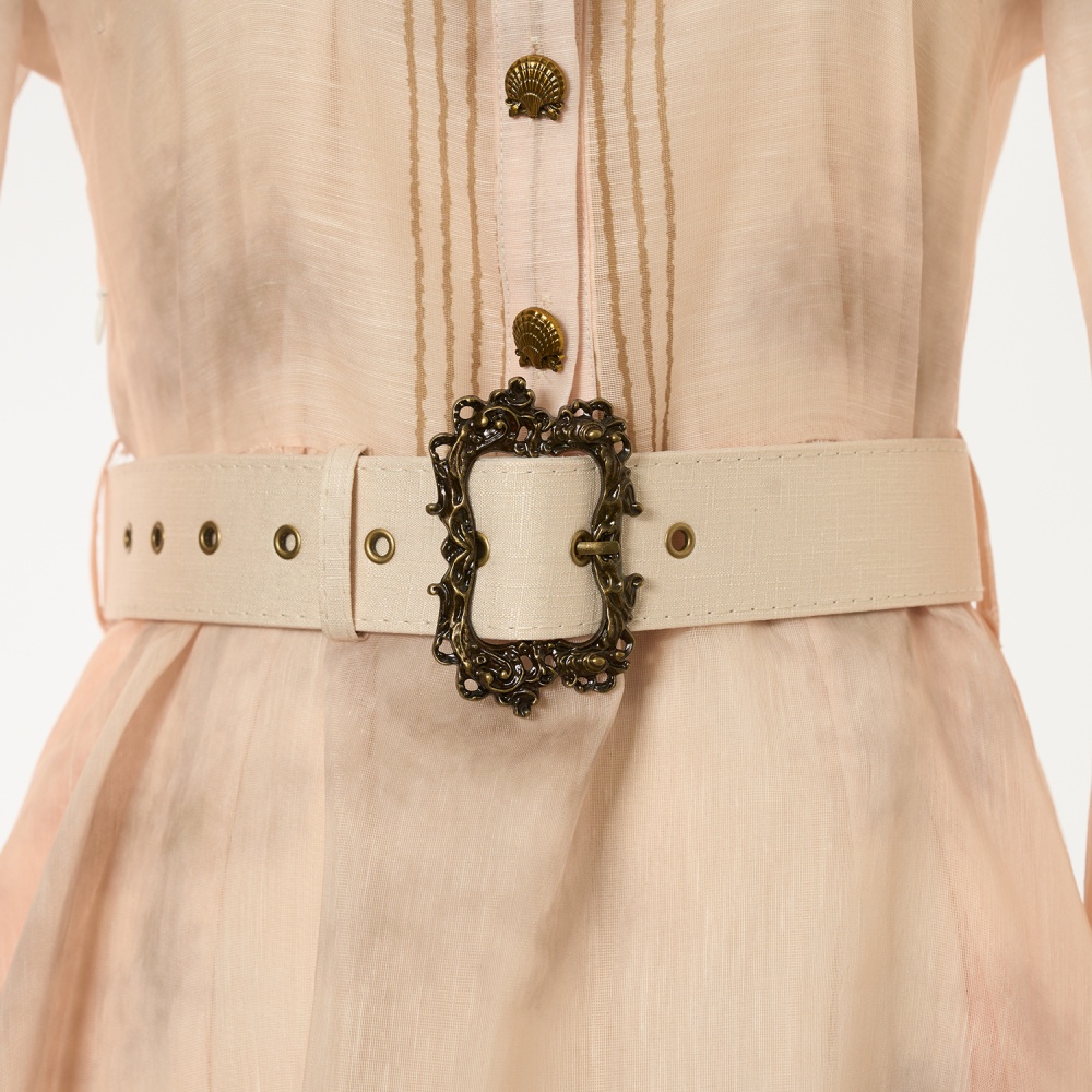 Long silk linen vacation big skirt dress