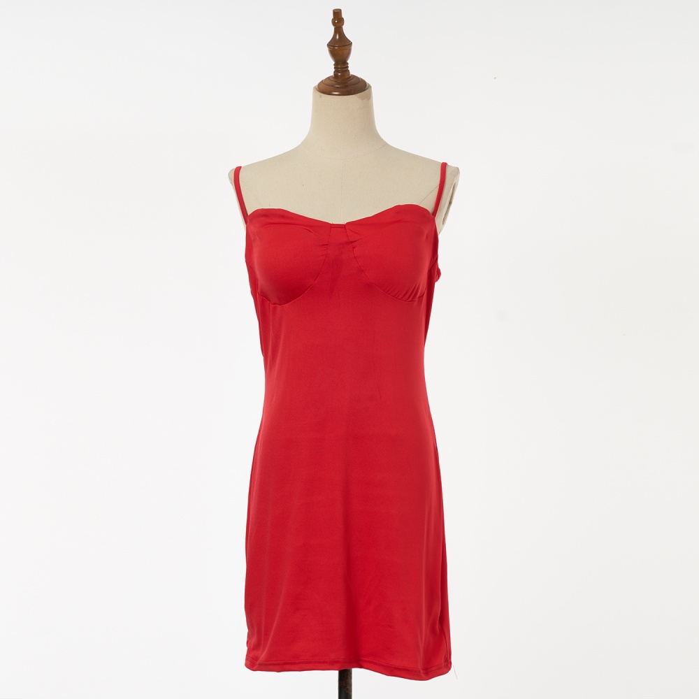 Mini lantern sleeve vacation silk dress