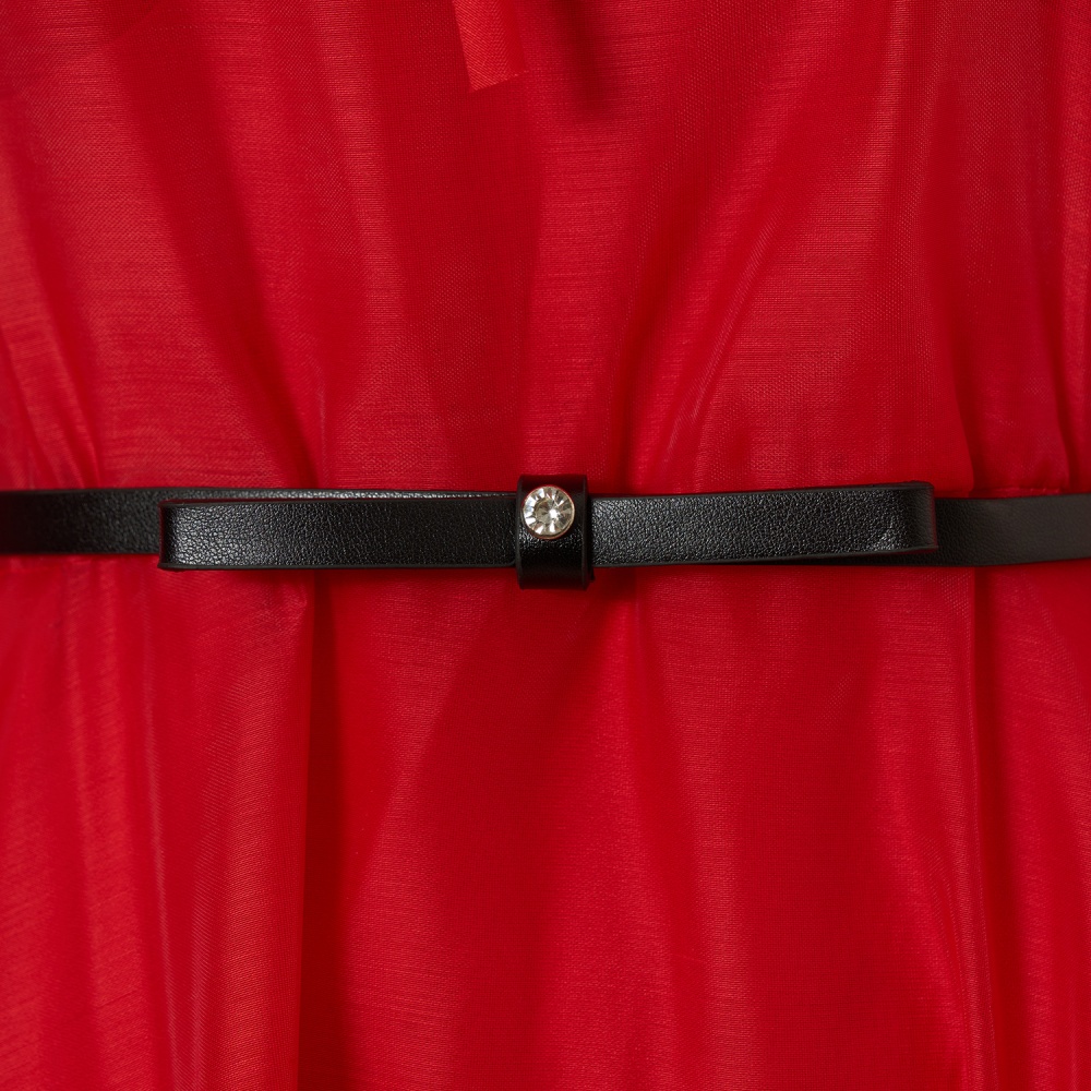 Mini lantern sleeve vacation silk dress