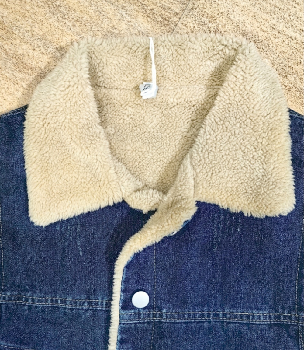 Thick show young Korean style waistcoat fashion denim coat