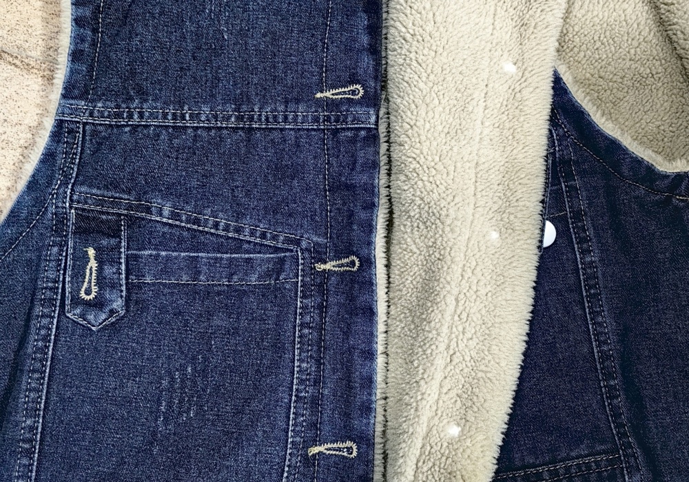 Thick show young Korean style waistcoat fashion denim coat