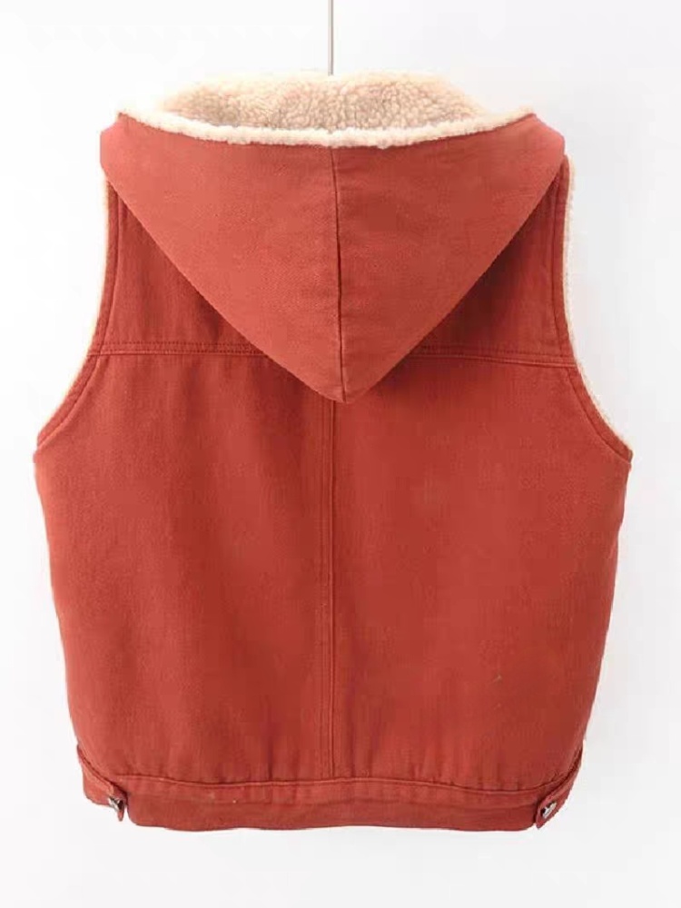 Lambs wool all-match waistcoat thick coat