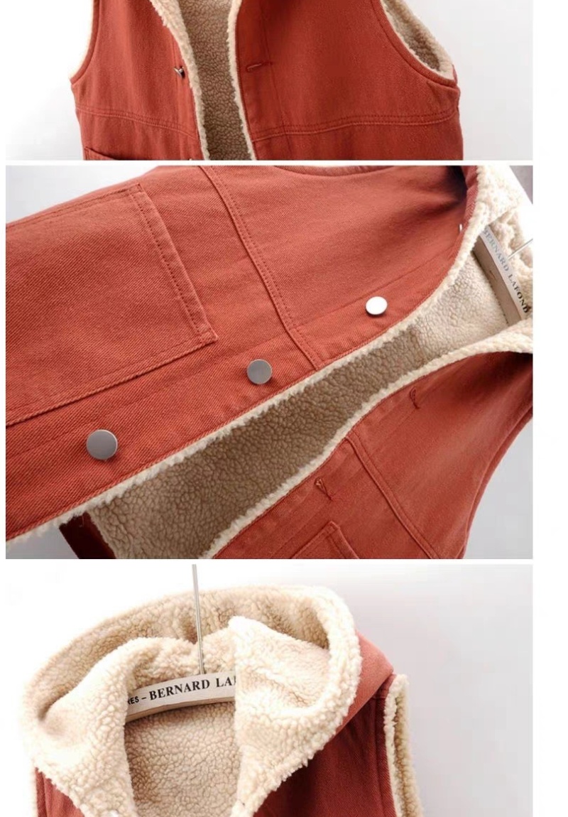 Lambs wool all-match waistcoat thick coat