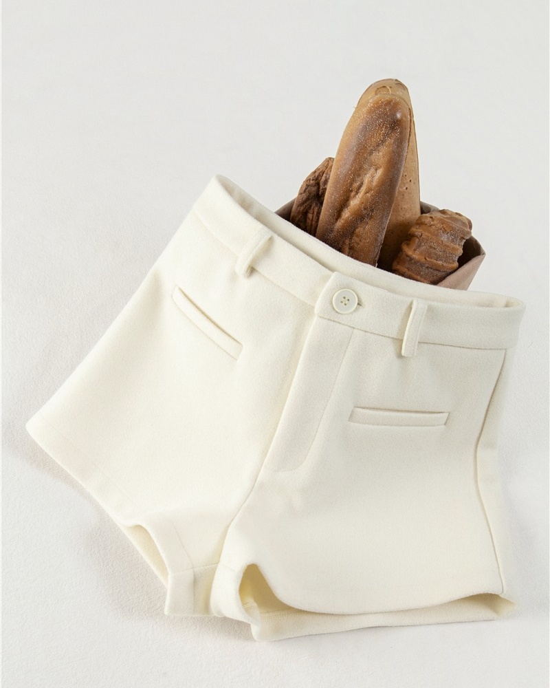 Woolen autumn and winter boots Casual shorts for women