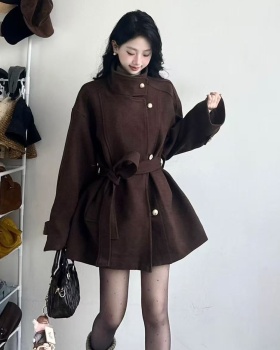 Autumn and winter woolen coat overcoat for women