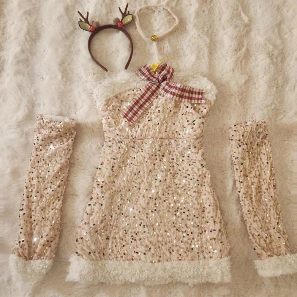 Hip with short packet wrapped chest hair band for women