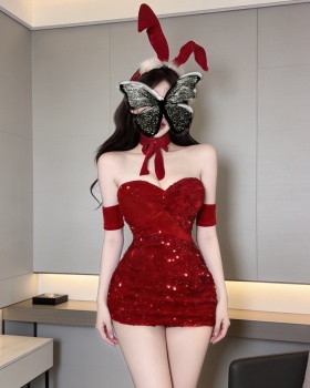 Wrapped chest with dress christmas hair band for women