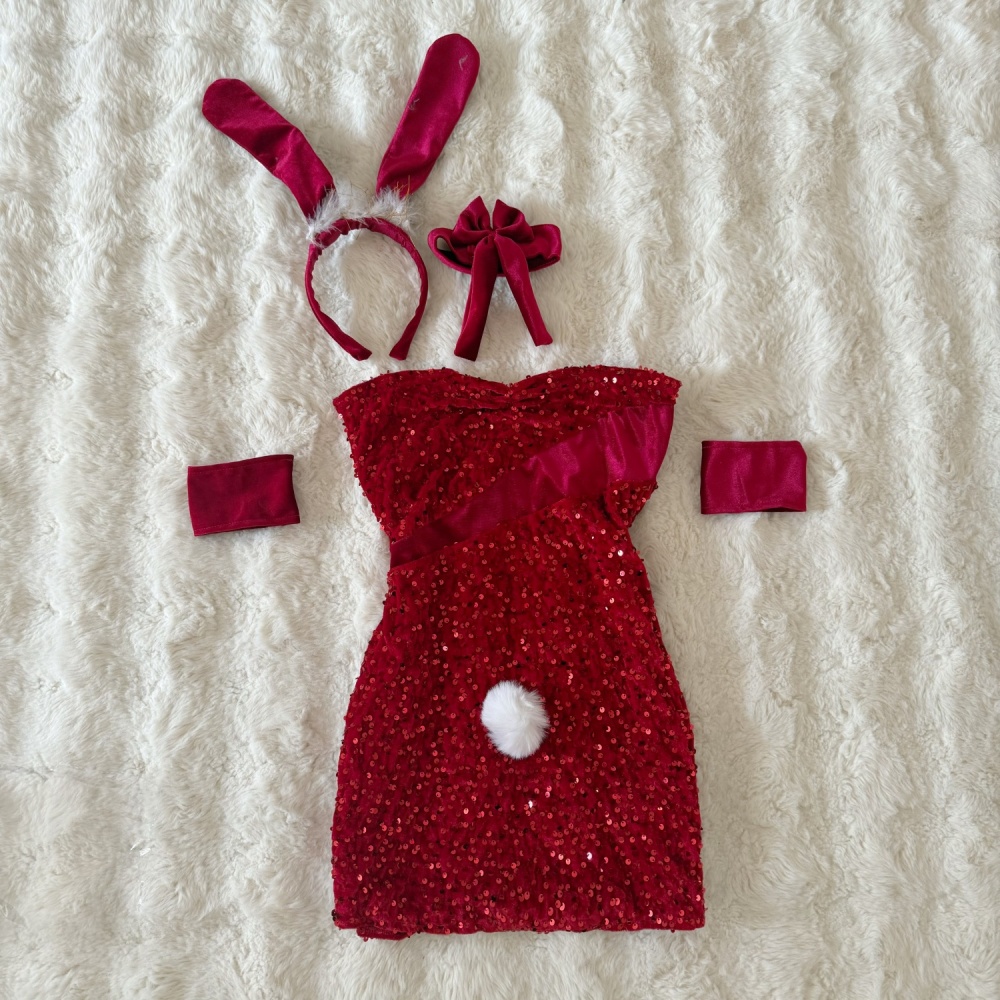 Wrapped chest with dress christmas hair band for women