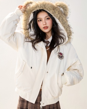 Fur collar cubs coat autumn and winter cotton coat