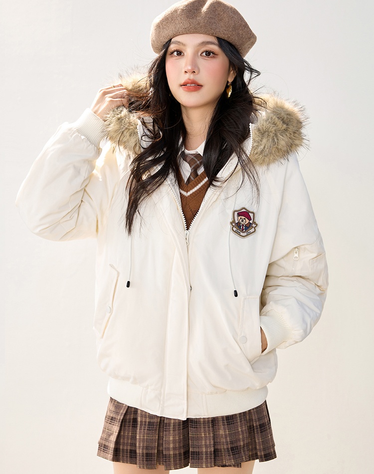 Fur collar cubs coat autumn and winter cotton coat