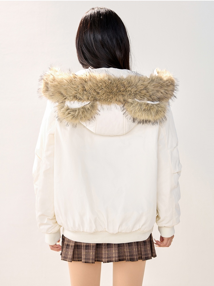 Fur collar cubs coat autumn and winter cotton coat