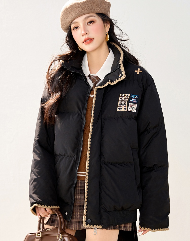 Down retro coat winter embroidery cotton coat