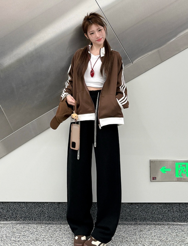 Thick loose wide leg pants Casual sweatpants for women