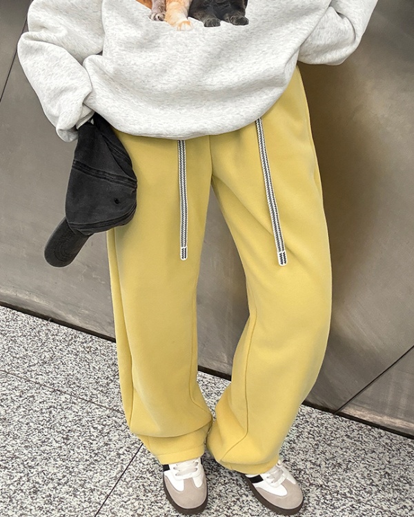 Thick loose wide leg pants Casual sweatpants for women
