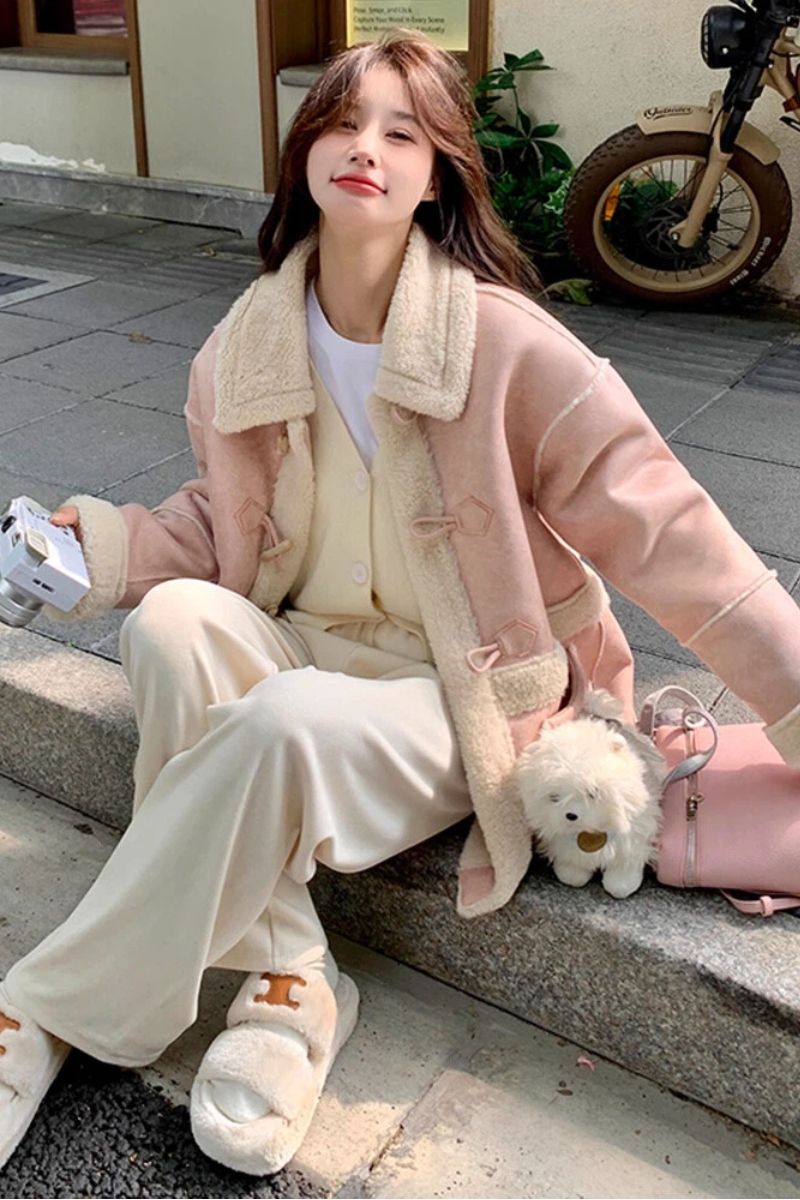 Thick lambs wool cotton coat winter coat for women