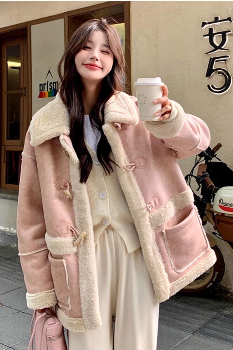 Thick lambs wool cotton coat winter coat for women