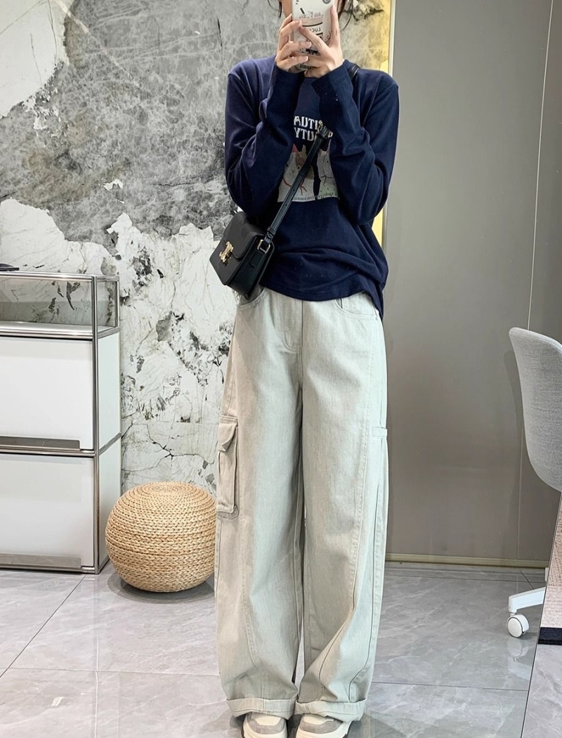 Spring printing T-shirt pure cotton tops for women