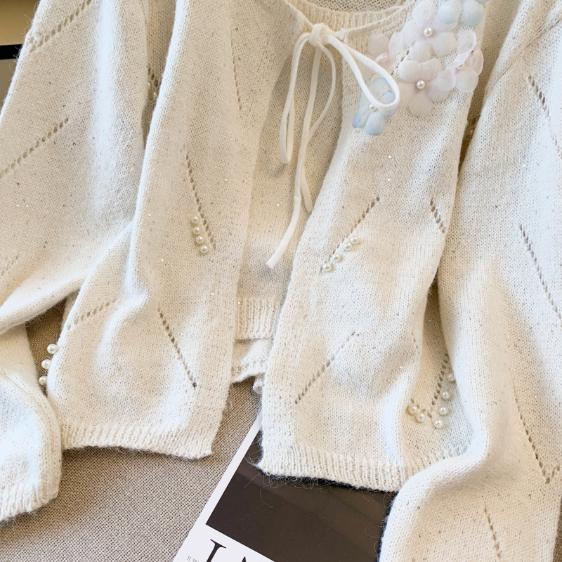 Unique vest tender sweater 2pcs set for women