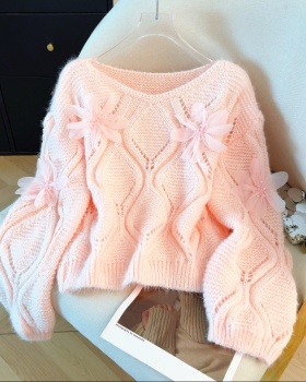 Stereoscopic spring sweater unique tender tops for women