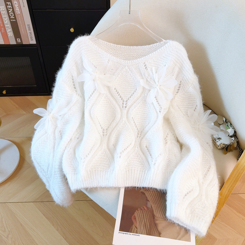 Stereoscopic spring sweater unique tender tops for women