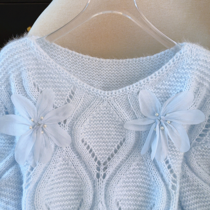 Stereoscopic spring sweater unique tender tops for women