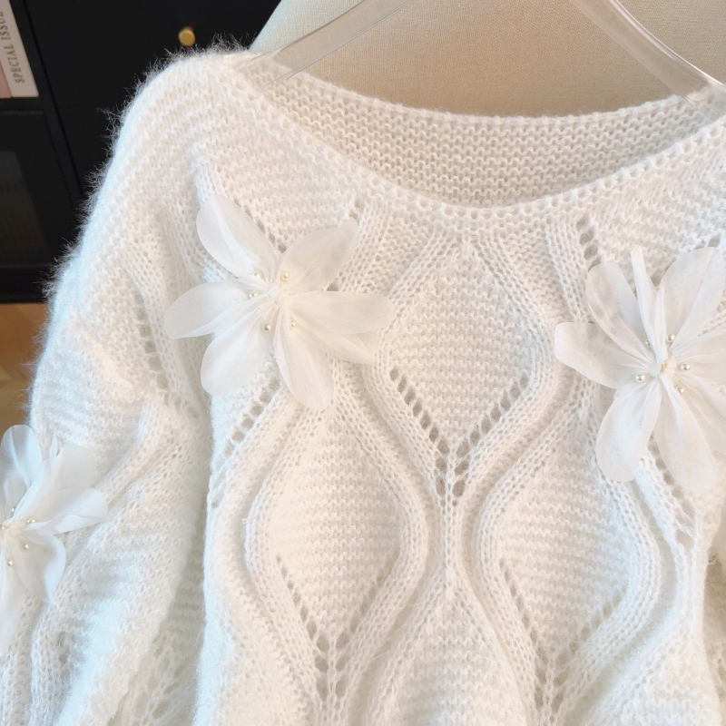 Stereoscopic spring sweater unique tender tops for women