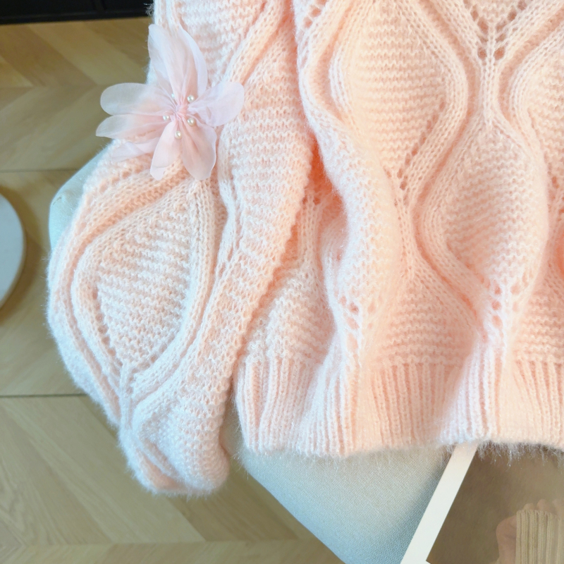 Stereoscopic spring sweater unique tender tops for women