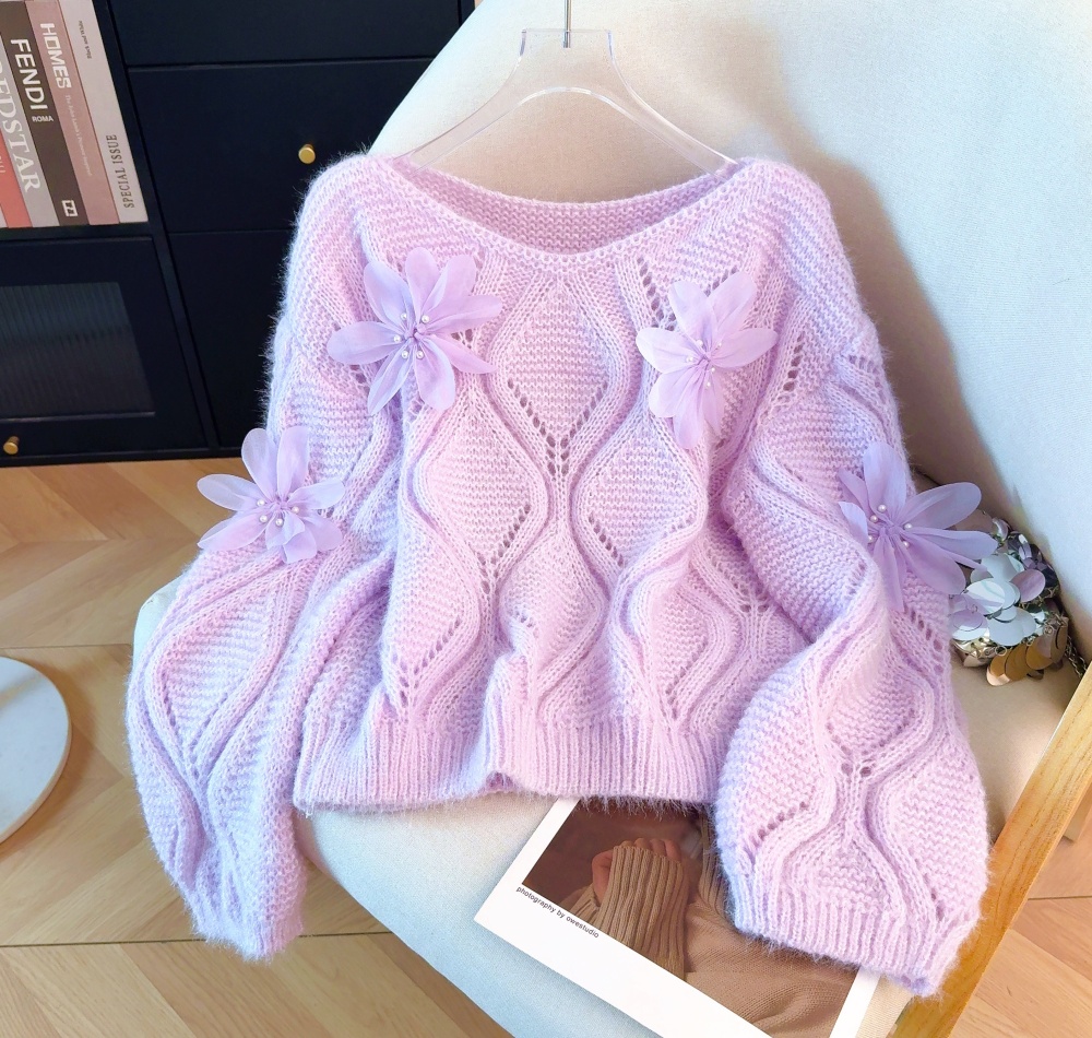 Stereoscopic spring sweater unique tender tops for women