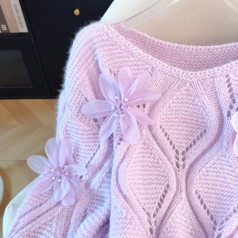 Stereoscopic spring sweater unique tender tops for women