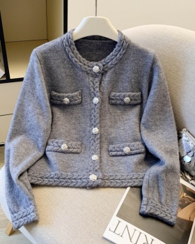 Twist weave spring sweater Western style colors coat