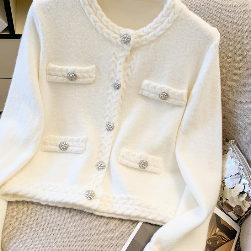 Twist weave spring sweater Western style colors coat