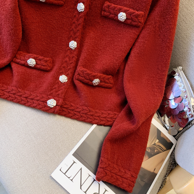 Twist weave spring sweater Western style colors coat