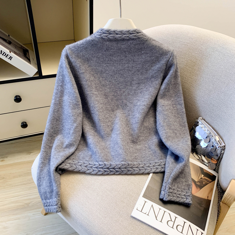 Twist weave spring sweater Western style colors coat