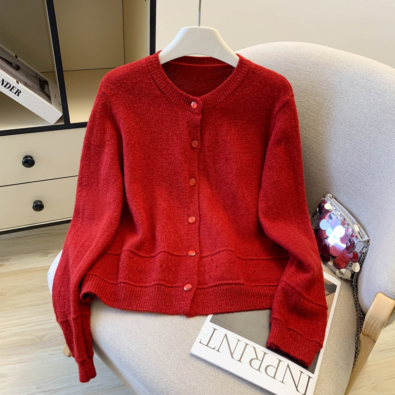 Round neck Western style cardigan spring scarves